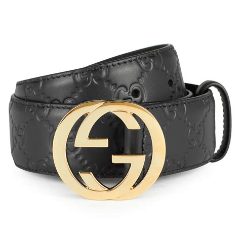 gucci interlocked embossed belt